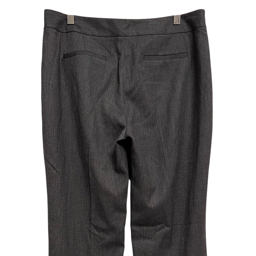 Tahari Pants Womens 8 Gray Herringbone Straight Leg Tweed Dress Work Altered Hem - Picture 6 of 8